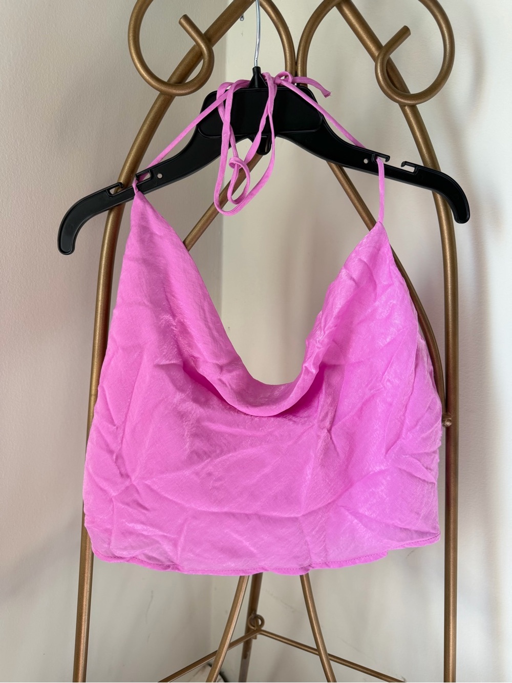 Wild Fable Women’s Hot Pink Halter Crop Top